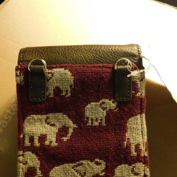 Thirty-one Crossbody Elephant Sunglasses, Phone, Wallet Safari Weave NWT - Picture 8 of 9